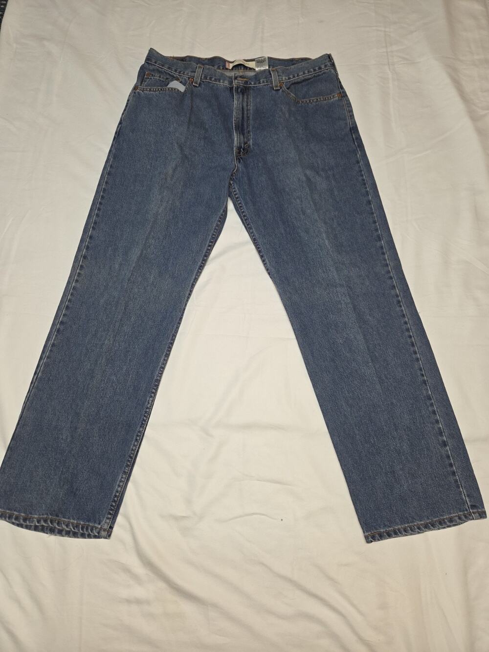 Levi's 505 Men's Jeans Size 40x32, Blue Denim, Regular Fit, Straight Leg